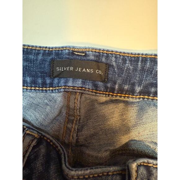 Silver Jeans Elyse Bootcut Jean (16) Mid Rise Distressed Stretch cowgirl - Picture 6 of 11